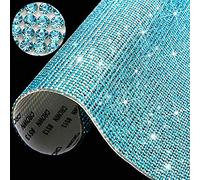 12000 Pcs 2mm Bling Bling Rhinestone Sheet DIY Car & CraftDecoration - Heat Repair, Glitter Crystal Gem Sheet - Lake Blue