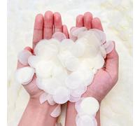12000 Pieces Biodegradable Tissue Paper Confetti - 100g White for Weddings, Birthdays, Balloons, Decorations and Celebrations