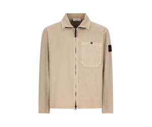 1200014 Overshirt, male, Stone Island, Light Jackets, Beige, M, Jackets M