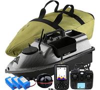 12000mah 500M GPS Fishing Bait Boat 3 catapult bays, bait boats for carp fishing with gps, 16 memory points,With LCD Sensor Fishfinder,Handbag, one key return.(Bait Boat with sonar A)