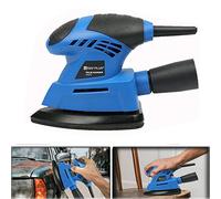 12000RPM Mouse Details Sander 130W Electric Palm Sander Machine for Polishing Wood Removing Paint Varnish Perfect for DIY Project(1 Set Details Sander)