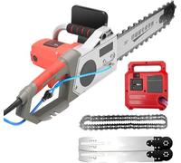 12000W Heavy-Duty Wall Cutter - Wall Chaser Chainsaw, 2 Guide Bars & Double Chains, 48cm Depth, Dust Suppression for Reinforced Concrete
