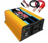 12000W Portable Inverter DC12V To AC220V With Integrated USB Ports For Travel Convenience(Yellow)
