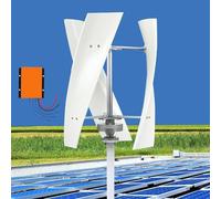 12000W Vertical Axis Wind Turbin, 12V 24V Quiet 3 Leaves Wind Power Generator with 30A MPPT Controller, 2m/s Start Wind Speed, Suitable for Home, Farm, RVs, Boats(12V)