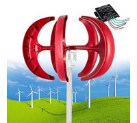 12000W Wind Generator Kit - 3 Phase AC Permanent Magnet, 12V/24V/48V/110V/220V, Low Wind Speed, Complete Home, RV, Boat System with Controller - Durable Red Finish