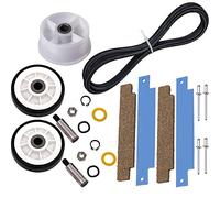 12001541 Dryer Drum Roller Kit, 306508 Drum Bearing Kit, WP6-3700340 Idler Pulley & WP33002535 Drum Belt by Blue Stars - Exact Fit For Maytag Crosley Dryers - Replaces 303373 306508VP 33001783