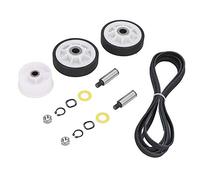 12001541 Dryer Drum Roller Kit & WP6-3700340 Dryer Idler Pulley & WP33002535 Dryer Drum Belt for Maytag Crosley Clothes Dryer. Dryer Repair Kit Replace Part No. 303373, 33001783, 33001777, 33002535
