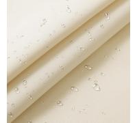 1200D Thicken Waterproof Canvas Fabric by The Yard 58" W Water-Resistant Cordura Polyester Fabric Heavy Duty Upholstery Material for Outdoor Indoor Marine Awning Tent Boat DIY, 1 Yard Ivory