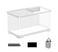 1200g Fish Tank Set - Small Fish Tank Decorative Saltwater Aquarium Set | 12x7.7x7.25 Inch Creative Fish Tank with Basket, Versatile Fish Tanks for Jellyfish, Guppies, Shrimps, Goldfish