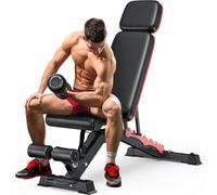 1200LBS Weight Bench Press, Heavy-duty Workout Bench for Home Gym, Extra Headrest, Adjustable Incline Decline strength Training Bench Press for Full Body Workout Extrem Stable