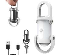 1200LM Super Bright Mini Keychain Flashlight, Waterproof Super Bright, Rechargeable LED Keychain Torch High Lumens EDC Pocket Flashlights for Emergency Power Flashlight Outdoor Hiking Camping, White