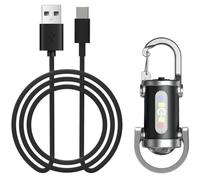 1200LM Super Bright USB Rechargeable Keychain Flashlight Compact Pocket-Size Water-resistants LED Torch for Outdoor Camping Hiking Emergency Night Walks Home Use