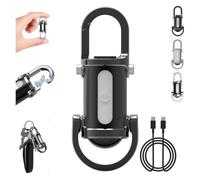 1200LM Ultra-Bright Mini Keychain Flashlight, Waterproof, Convenient and Compact Flashlight, 2 and 1 Flashlights and Power Bank, Suitable for Camping, Hiking and Emergencies(Black)