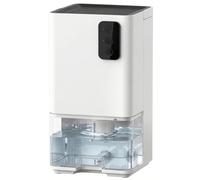 1200ml Electric Dehumidifier with Ultra Quiet & Auto Shut off, stepless color changing LED, Portable Mini Dehumidifier for Wardrobe, Bathroom, Closet, RV, Bedroom, Garage - White