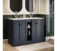 1200mm Blue Freestanding Double Vanity Unit with Basin - Windsor