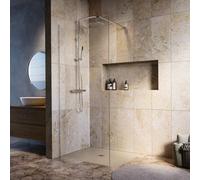 1200mm Brushed Nickel Shower Screen for Wet Room & Walk In Shower Corvus