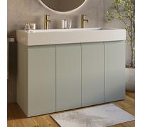 1200mm Green Freestanding Double Vanity Unit with Basin - Panama