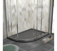 1200mm x 800mm -Premium Shower Tray Right Hand Offset Quadrant - Slate Grey