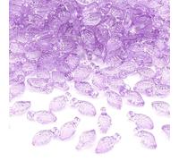 1200pcs Acrylic Leaf Charms Transparent Acrylic Plant Tree Leaf Charms Acrylics Leaves Shaped Beads Charm Small Cute Leafs Pendants for Jewelry Making Earring Bracelet DIY Craft(Light Purple)
