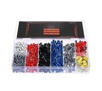 1200Pcs Assorted Wire Ferrule Kit End Ferrules Terminal Connectors Assortment for Electrical Work 22 7AWG