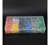 1200pcs Box Pre Insulated Ferrule Crimp Tube Terminal Wire Connector Ferrules Marine Wire Connectors Crimp Butt 21 * 11 * 3