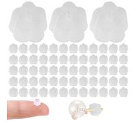 1200PCS Earring Backs for Studs 0.12x0.18'' Flower Earring Backs Replacements with Hole Secure Fit Plastic for Studs and Drop Earrings.