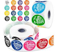 1200Pcs Jesus Loves You Stickers, 16 Colors Christian Religious Sticker Rolls, God Loves You Decal Stickers for Kids Party Supplies(2 Rolls)