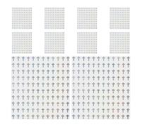 1200pcs Mini Cross Stickers, Planner Decals 0.5 Inch | Self Adhesive Foil Finish, Glossy Metallic Detail, for Notebooks, Candy Bags, Holiday and Baptism Favors