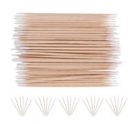 1200pcs Pointed Cotton Swabs with Wooden Handles for Nail Cleanup | Double Ended Fine Tips, Hygienic Single Use, for Makeup Artists, DIY Crafters, White Cotton