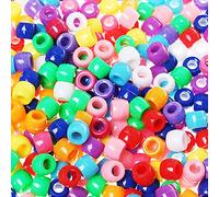 1200Pcs Pony Beads, 6x8mm Colourful Acrylic Craft Beads