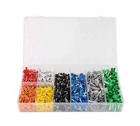 1200pcs Pre-Insulated Ferrule Crimp Terminal Kit Copper Galvanized Wire Connector with Storage Box, Ideal for Marine and Automobile Applications