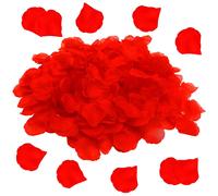 1200pcs Red Rose Petals for Bedroom, Artificial Rose Flowers, No-Taste Emulation Silk Rose Petals for Romantic Scenes Wedding...