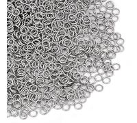 1200pcs Stainless Steel Jump Rings 4mm Outer Diameter 0.6mm Thick Round O Rings Jewellery Making Findings for DIY Chainmial Bracelet Necklace Earring Keychains