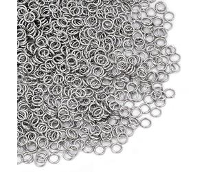 1200pcs Stainless Steel Jump Rings 4mm Outer Diameter 0.6mm Thick Round O Rings Jewellery Making Findings for DIY Chainmial Bracelet Necklace Earring Keychains
