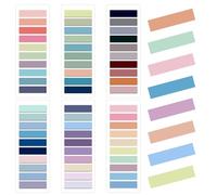 1200Pcs Sticky Tabs for Annotating Books, JIANTA Morandi Book Tabs for Binders, Repositionable Book Flags Strip Index Tabs Clear Page Markers Writable for Office School Reading Highlights Classifying