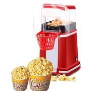1200W Basket Hoop Popcorn Machine, Air Heating System, High Temperatureresistant Heat, Large Capacity Liner, Insulation Body, Food Non-Stick Gradematerial, Portable Electric Popcorn Machine