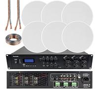 1200W Bluetooth Sound System 6x 100W Slim Ceiling Speaker 6 Zone Mixer Amplifier