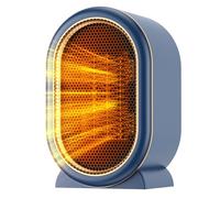 1200W Ceramic Plug in Fan Heater, Portable Electric Heaters with 2 Heat Modes, Overheating & Tip-Over Protection, Energy Saving, Small Smart Space Heaters for Bathroom, Bedroom, Living Room(Aqua Blue)