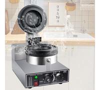 1200W Electric Burger Maker Press, Non-Stick Sandwich Waffle Maker with Adjustable Temp 122-572°F & Timer 0-5 Min, Double-Sided Heating, Commercial Stainless Steel, for Bakeries & Home