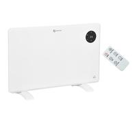 HOMCOM 1200W Space Heater, Freestanding or Wall Mounted, Electric Convector Heater with Adjustable Thermostat, Timer, White