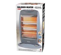 1200W Electric Halogen Heater Oscillating 3 Bar Portable Quartz Grey Uk Plug