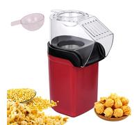 1200W Electric Popcorn Maker, 1L Large Capacity Automatic Hot Air Popcorn Machine, Healthy Oil Free, Even Heating, Stainless Steel Inner Pot, One Touch Visible, for Kids Home Party Movie Night
