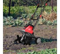 1200W Electric Tiller Garden Soil Cultivator Rotavator W/ Sharp Blades Foldable