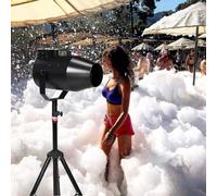 1200W Foam Cannon Party Machine, Bubble Cannon with Tripod and Pump Black