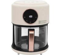 1200W Glass Air Fryer with 360° Viewable Glass Basket, Adjustable Temperature 175F - 400F, 6 Preset Modes, Digital Touchscreen for Home Kitchens & Family Meals(B)