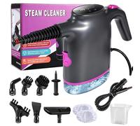 1200W Handheld Steam Cleaner,130°C Portable Steam Cleaners 15s Rapid Heat-up Hand Held Steam Cleaner with 400ml Tank 12 Accessories & Child Lock Chemical-Free Cleaning Steamer for Home Car Floors