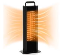 1200W Outdoor Portable Electric Heater with Double-Sided Heating COSTWAY Black One Size