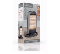 1200W PORTABLE ELECTRIC HALOGEN QUARTZ HEATER 3 BARS FREE STANDING BNIB [EEK: A]