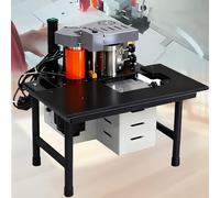 1200w Portable Woodworking Edge Bander Machine - Double Side Gluing, Adjustable Speed, Applicable Thickness: 0.3-3mm, for Straight & Curve Edges, Fit Wood Board/Particle Board/PVC Black