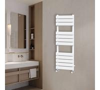 (1200x450mm) NRG Flat Panel Heated Towel Rail Bathroom Rad Radiator White